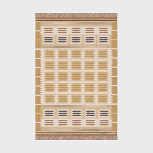 Layered Röllakan Hilma wollen vloerkleed Marigold, 180x270 cm