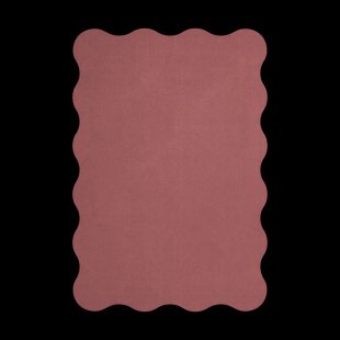 Layered Scallop wollen vloerkleed 180x270 cm Rosewood red