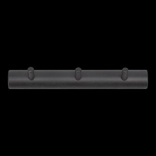 1898 Allsarp kapstokje 3 knoppen Zwart-geschilderd berkenhout