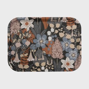 Almedahls Skogen dienblad 20x27 cm Blauw-bruin