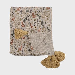 Bloomingville Filipa deken 130x160 cm Geel