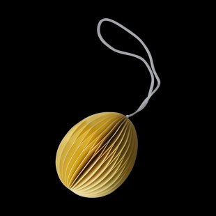 DBKD Ovoid paashanger papier 7 cm Yellow