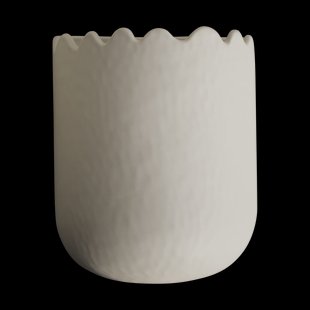 DBKD Flowery wandpot 19 cm Creme