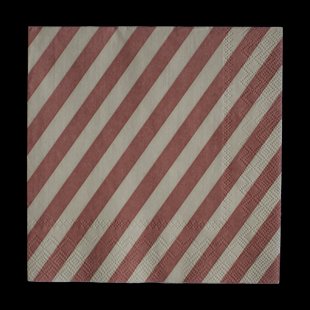 DBKD Stripe papieren servet 33x33 cm 20-pack Dark red