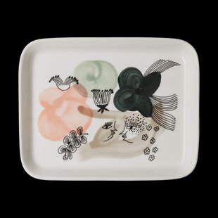 Arabia Kukkamaa bord 15x19 cm Groen