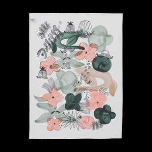 Arabia Kukkamaa theedoek 50x70 cm Groen