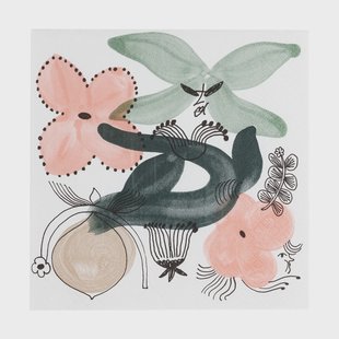 Arabia Kukkamaa papieren servet 33x33 cm 20-pack Groen