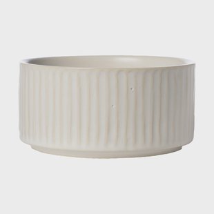 ERNST Ernst schaal geribbeld Ø12 cm Naturel wit