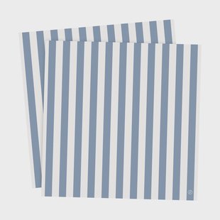ERNST Ernst servet gestreept 33x33 cm 20-pack Lichtblauw-wit