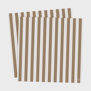 ERNST Ernst servet gestreept 33x33 cm 20-pack Caramel-wit