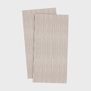 ERNST Ernst servet gestreept 10x20 cm 20-pack Caramel-wit