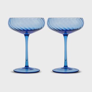 Byon Opacity  champagnecoupe 30 cl 2-pack Blauw