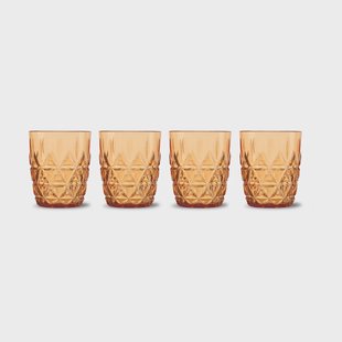 Sagaform Picknick Juni waterglas 28 cl 4-pack Amber