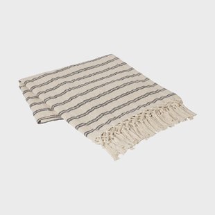 Broste Copenhagen Elly plaid 130x160 cm Black-natural