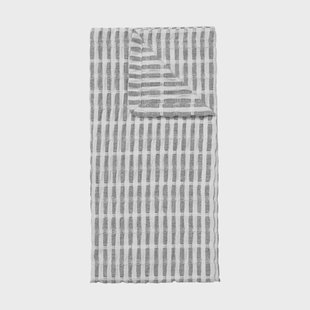 Broste Copenhagen Folke theedoek 50x70 cm 2-pack Black-natural