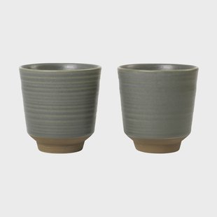 Broste Copenhagen Miko mok 15 cl 2-pack Dark green