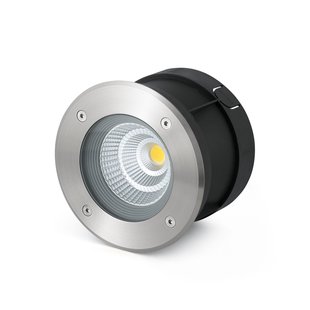 Faro Suria 12 - grondspot voor buiten met 60º lichtbundel - Ø 18 x 16,5 x 12,5 cm - 12W LED incl. - IP67 - inox