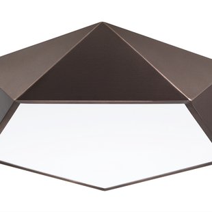 Nova Luce Darius - plafondverlichting - 40 x 40 x 10 cm - koffie bruin en mat wit