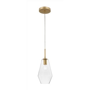 Nova Luce Prisma - hanglamp - Ø 17 x 120 cm - goud en transparant