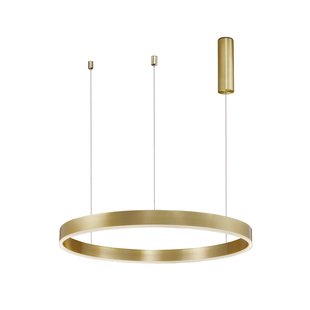 Nova Luce Motif - hanglamp - Ø 80 x 120 cm - 50W LED met dimfunctie via afstandsbediening incl. - messing goud