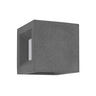 Nova Luce Castro - buiten wandverlichting - 16 x 16 x 16 cm - IP65 - grijs