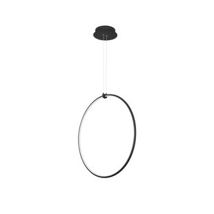 Nova Luce Ring - hanglamp - 68 x 21 x 120 cm - 28W dimbare LED incl. - zand zwart