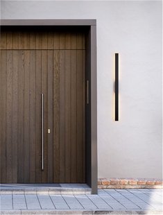 Nova Luce Aneth - buiten wandverlichting - 5,2 x 4,9 x 104 cm - 20W LED incl. - IP65 - zwart