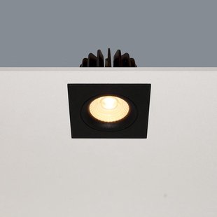 Artdelight Venice 2508 - inbouwspot - 80 x 80 mm, Ø 68 mm inbouwmaat - 8W dimbare LED incl. - IP44 - zwart