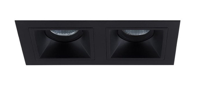 Maxlight Hit - inbouwspot 2L - 215 x 115 mm, 195 x 95 mm inbouwmaat - zwart