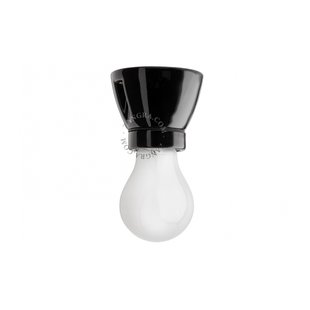 Zangra - plafond/wandverlichting - ⌀ 7,5 x 6 cm - zwart