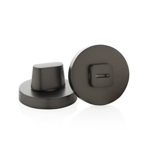 Mooi Deurbeslag Antraciet grijs wc slot Luxor rond