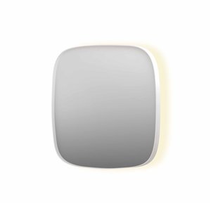 Spiegel INK SP30 80x4x80 cm incl. Indirect LED-Verlichting Rondom en Spiegelverwarming Mat Wit