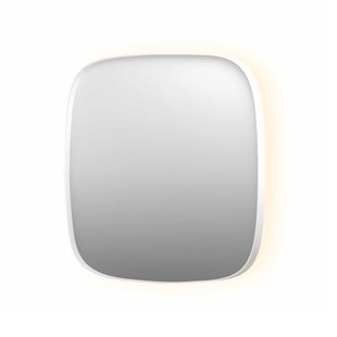 Spiegel INK SP30 100x4x100 cm incl. Indirect LED-Verlichting Rondom en Spiegelverwarming Mat Wit