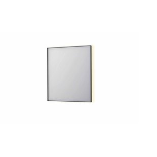Spiegel INK SP32 70x4x80 cm Incl. Indirect LED-Verlichting Rondom en Spiegelverwarming Mat Zwart