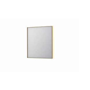 Spiegel INK SP32 70x4x80 cm Incl. Indirect LED-Verlichting Rondom en Spiegelverwarming Geborsteld Mat Goud