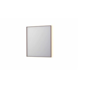 Spiegel INK SP32 70x4x80 cm Incl. Indirect LED-Verlichting Rondom en Spiegelverwarming Geborsteld Koper