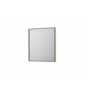 Spiegel INK SP32 70x4x80 cm Incl. Indirect LED-Verlichting Rondom en Spiegelverwarming Geborsteld Metal Black