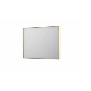 Spiegel INK SP32 100x4x80 cm Incl. Indirect LED-Verlichting Rondom en Spiegelverwarming Geborsteld Mat Goud