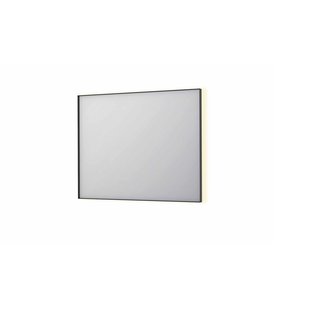 Spiegel INK SP32 100x4x80 cm Incl. Indirect LED-Verlichting Rondom en Spiegelverwarming Geborsteld Metal Black