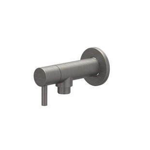 Hoekstopkraan IVY 1/2 3/8 Geborsteld Metal Black PVD
