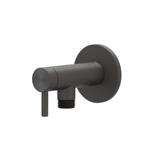 Hoekstopkraan IVY 1/2 3/8 RVS316 Geborsteld Carbon Black PVD