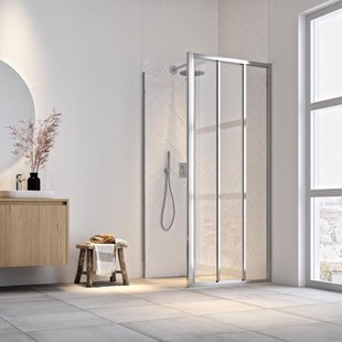 Zijwand voor Schuifdeur Sealskin Hooked 90x200 cm 6 mm Helder Glas Zilver