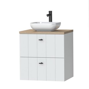 Tiger Maryport Meubelset 60 cm met 2 lades Mat wit incl Ontario waskom Hoogglans wit - 1496008914