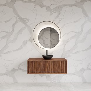 Onderkast Gliss Design Heronimus 90x45x35 cm Met Topplaat Walnut