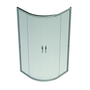 Schuifdeuren Kwartronde Hoekinstap Go By Van Marcke 90x90 6MM Glas