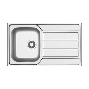 Wastafel Inbouwspoeltafel Go By Van Marcke Sofia 86x50CM RVS