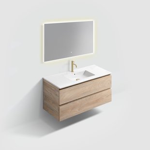 Badmeubelset Met Spiegel Clou InBe 120 CM Grieks Eiken