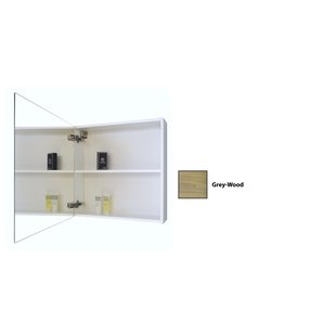 Spiegelkast Sanicare Qlassics 60 cm 1 Deur Grey-Wood Links