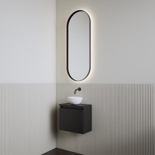 Fonteinset | BWS Leto | Mat Zwart | Waskom Mat Wit