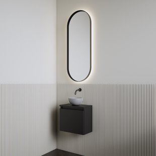 Fonteinset | BWS Leto | Mat Zwart | Waskom Mat Grijs